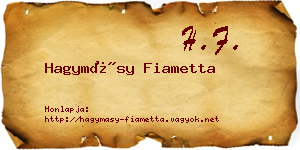 Hagymásy Fiametta névjegykártya